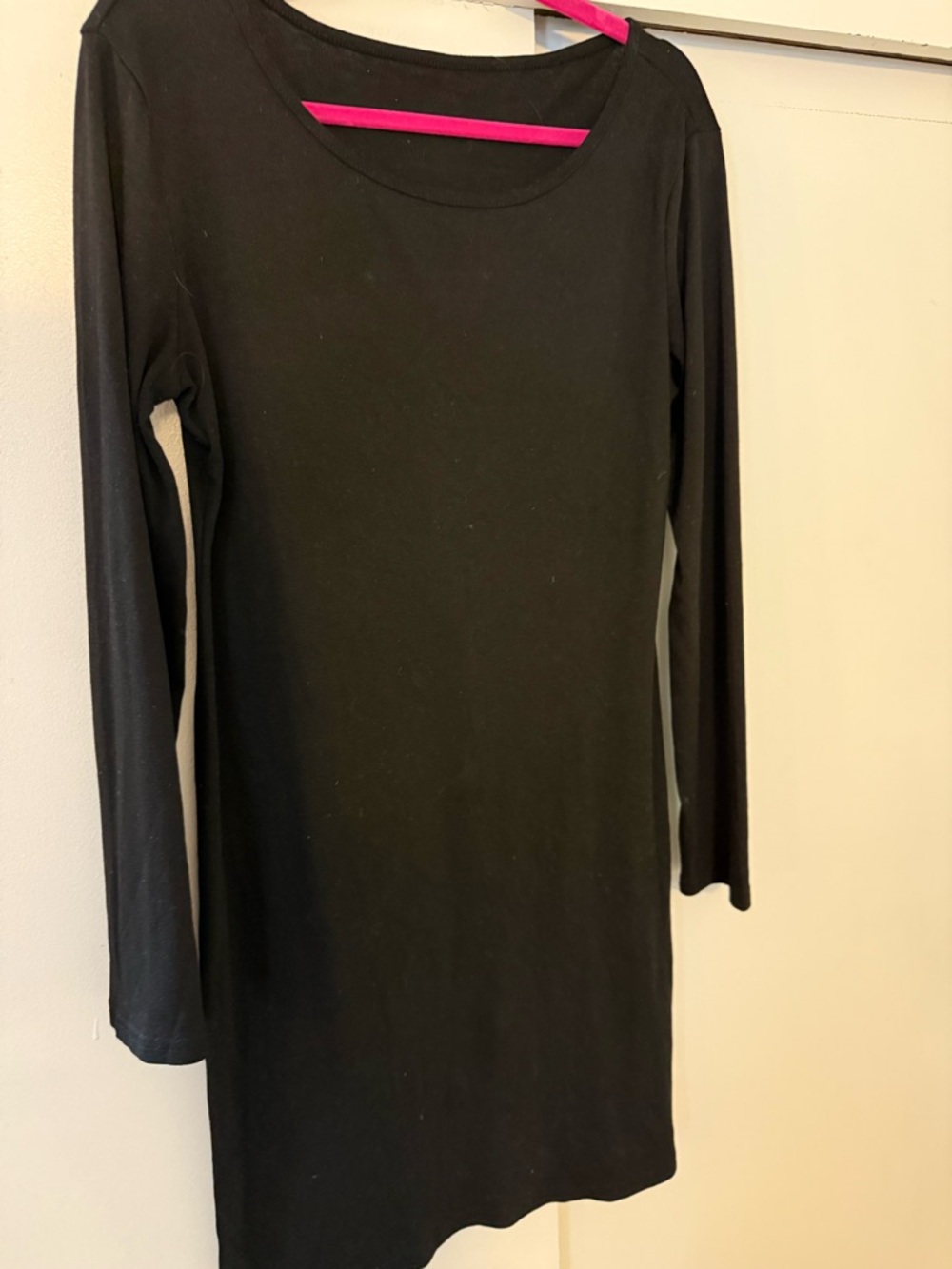 Classic Black Long Sleeve Shift Dress